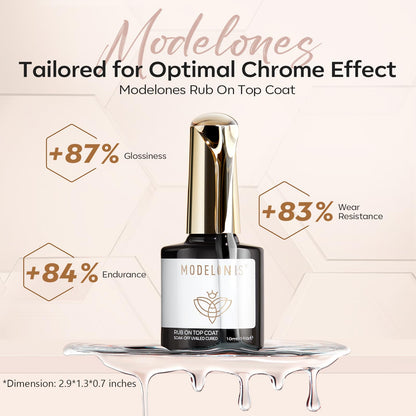 modelones Builder Nail Gel with Gel Top Coat, 3Pcs Clear Builder Nail Kit for Thickening Apex Building Extension Rhinestone Gel Tips Glue, U/V LED Lamp Cured for Home DIY Salon Girls