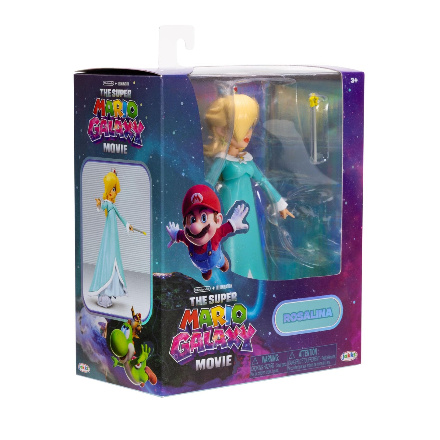 The Super Mario Galaxy Movie 5” Action Figures Series 1 – Rosalina Figure with Wand and Clear Stand Accessories - Premium Details 10 Points of Articulation