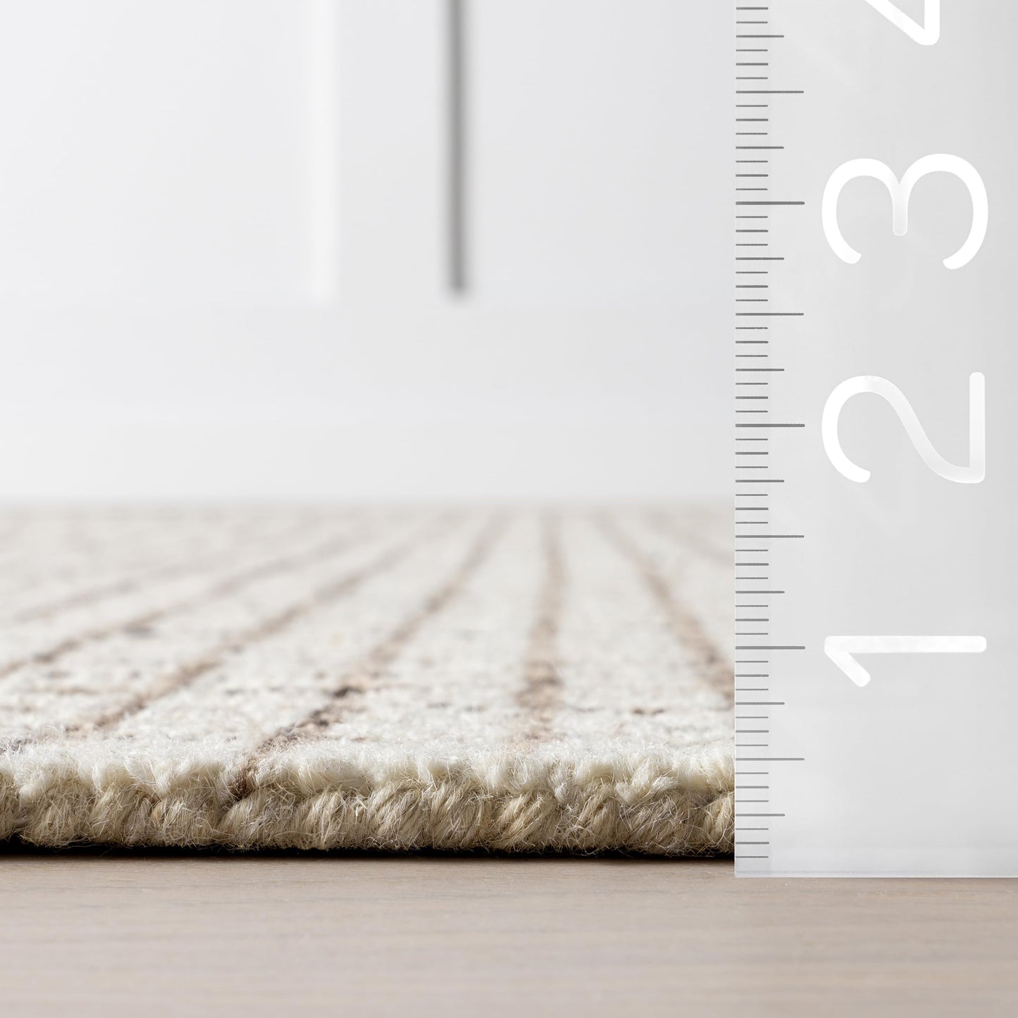 Rugs USA Melrose Cream, 7'6" x 9'6", Handmade, Checked, Wool, Soft and Cozy, High Traffic, Stain Resistant, Easy Clean, Durable Area Rug for Bedroom, Living Room, Dining, Den, Entryway