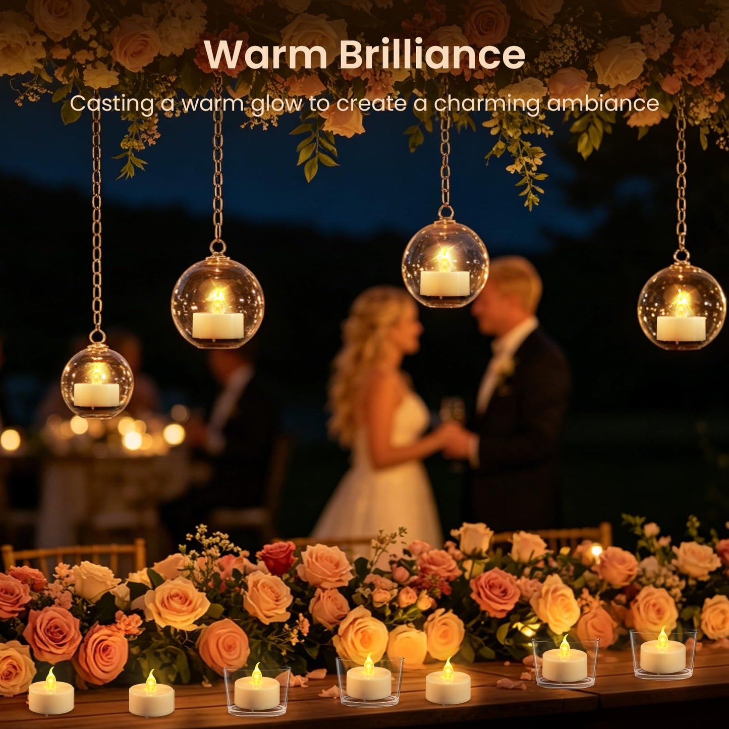 JOSU 24PCS Flameless Tea Lights Candles with Remote Timer, Led Battery Operated Electric Votive Candle for Wedding Centerpiece Table Decorations, Flickering Tealight Candles for Halloween Party Decor