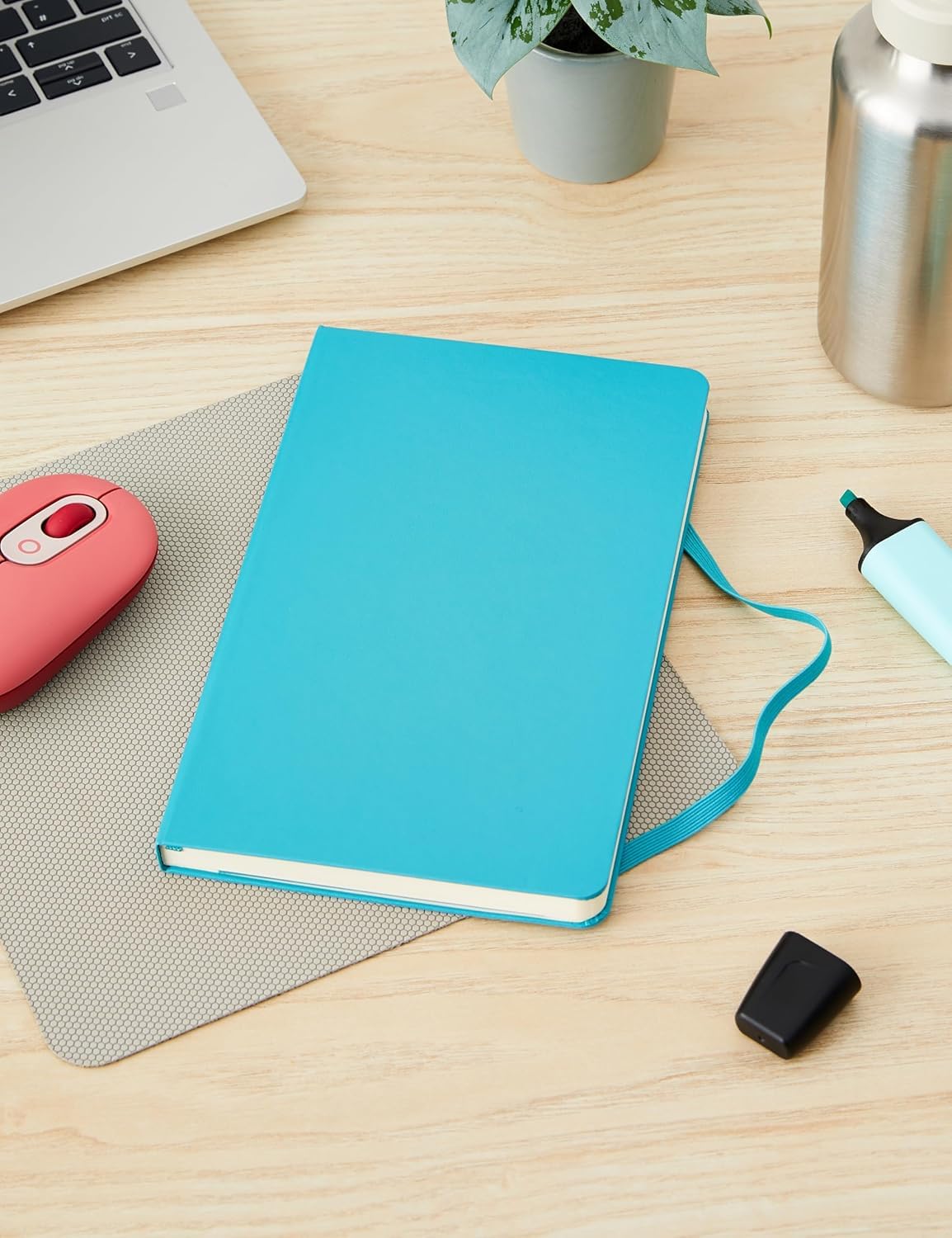 Moleskine Classic Notebook, Hard Cover, Large (5" x 8.25") Plain/Blank, Reef Blue, 240 Pages