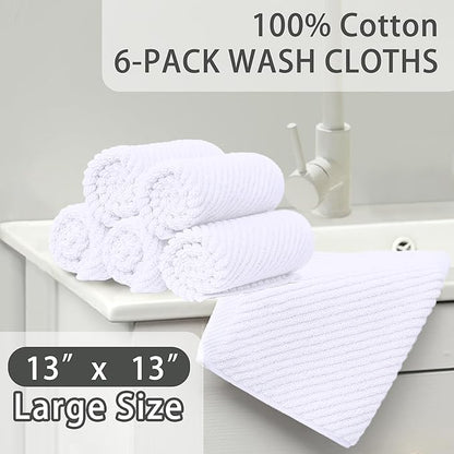 White Washcloths for Bathroom
