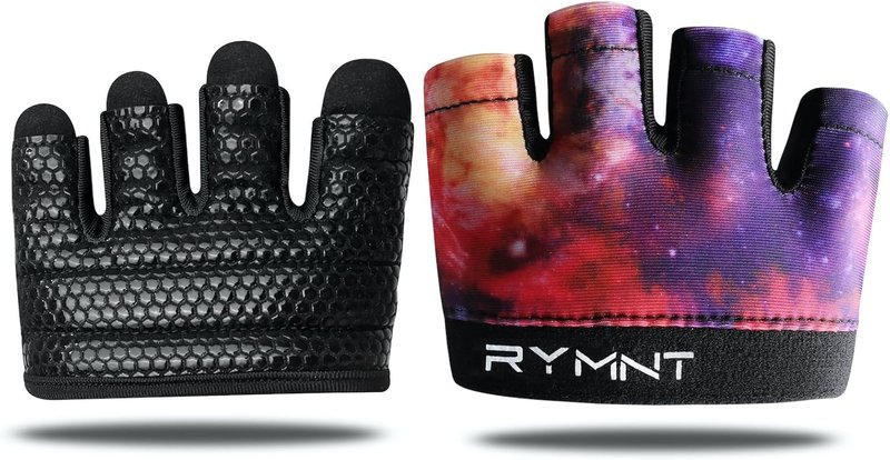Minimal Workout Gloves - Short Micro Weightlifting Grip Pads with Full Palm Protection | Ideal for Men & Women in Gym, Cross Training, Powerlifting