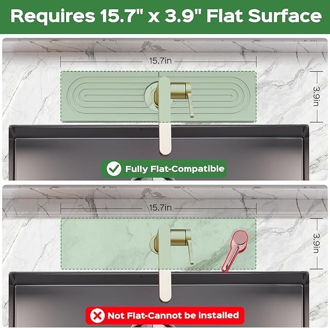 16 Inch Stone Faucet Mat for Kitchen Sink Splash Guard
