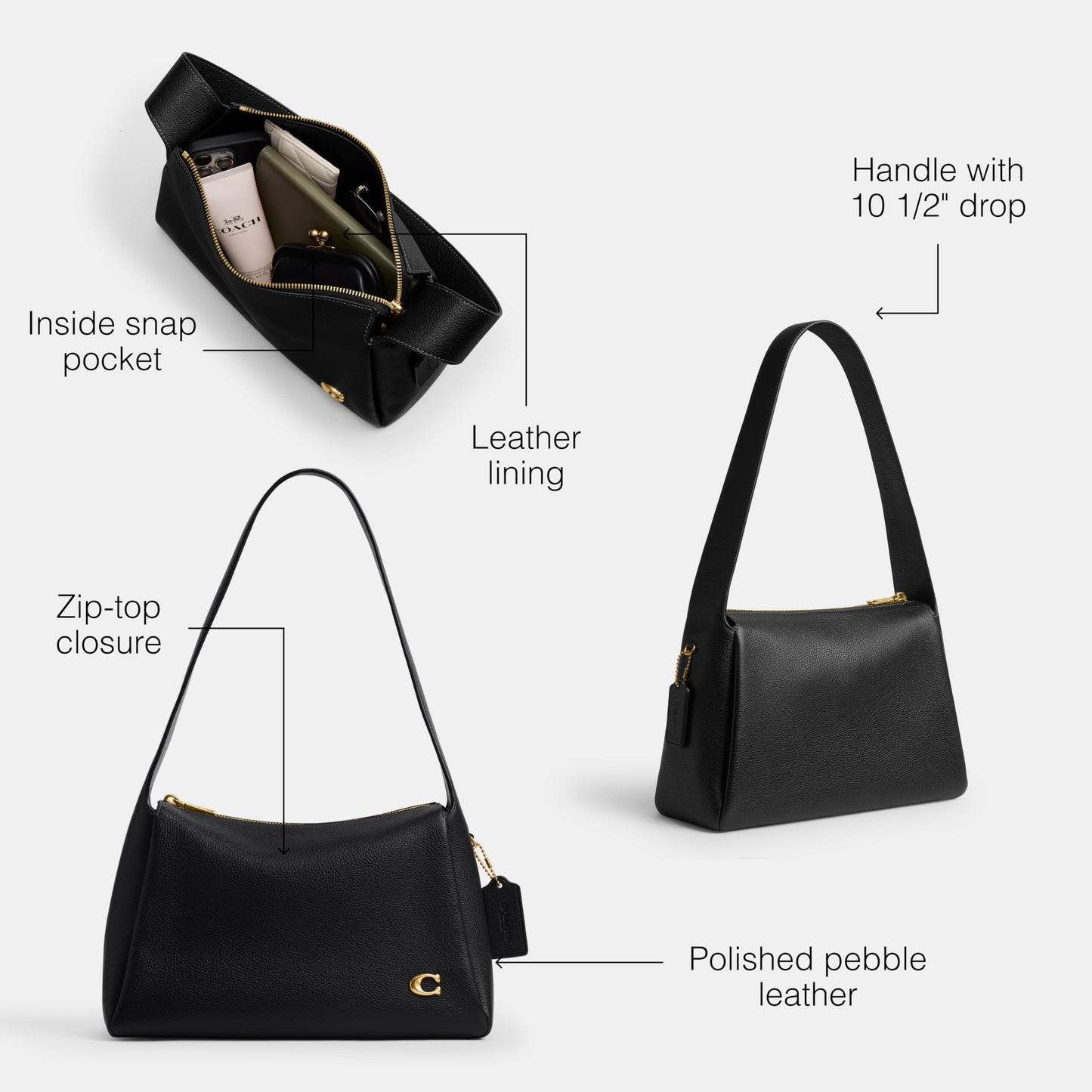 Coach Women's Lola Shoulder Bag Black One Size