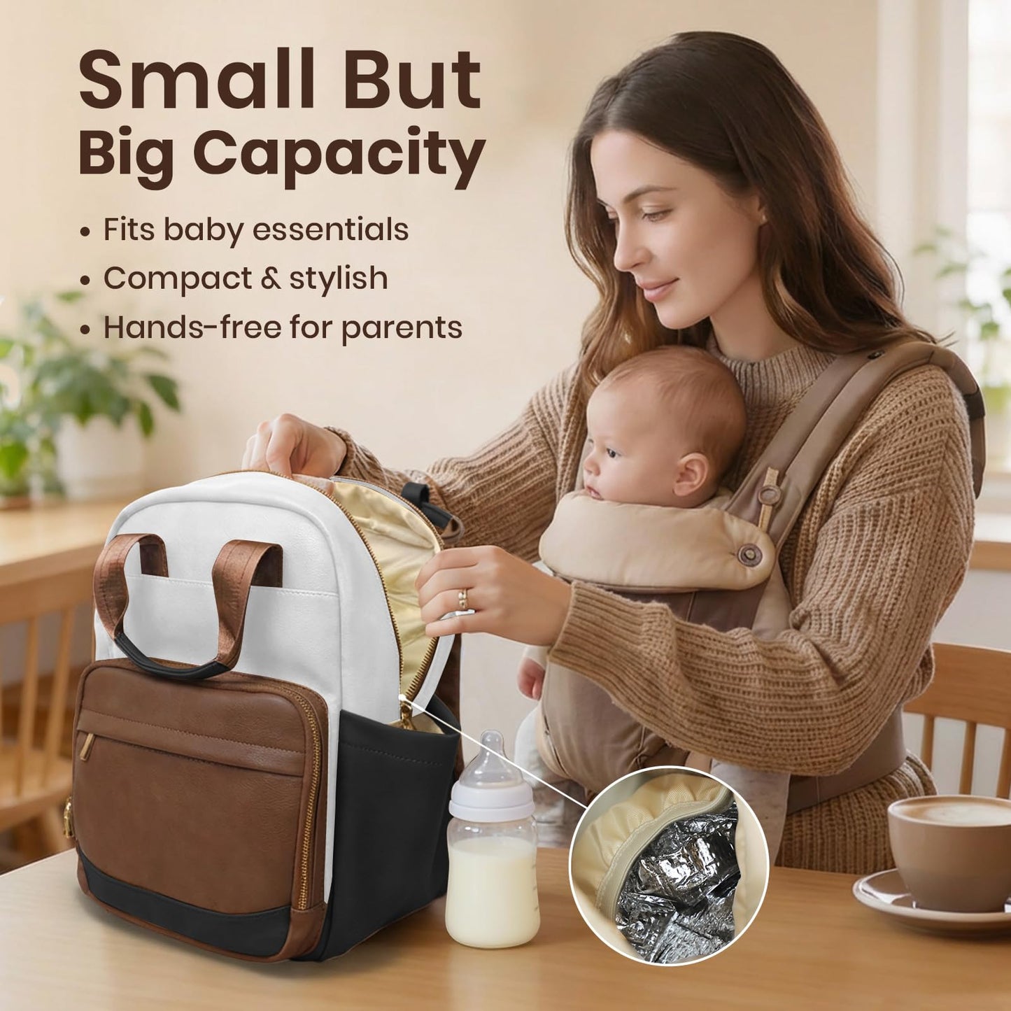 miss fong Small Diaper Bag - Baby Diaper Bag Backpack Mini Diaper Backpack Checkered Diaper Bag with Changing Pad Toddler Backpack for Travel Daycare Mommy Diaper Backpack for Mom & Dad