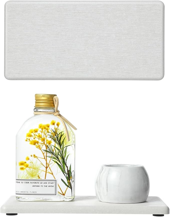 2PCS 7"x3.5" Water Absorbing Bathroom Sink Vanity Trays, Diatomite Stone Quick