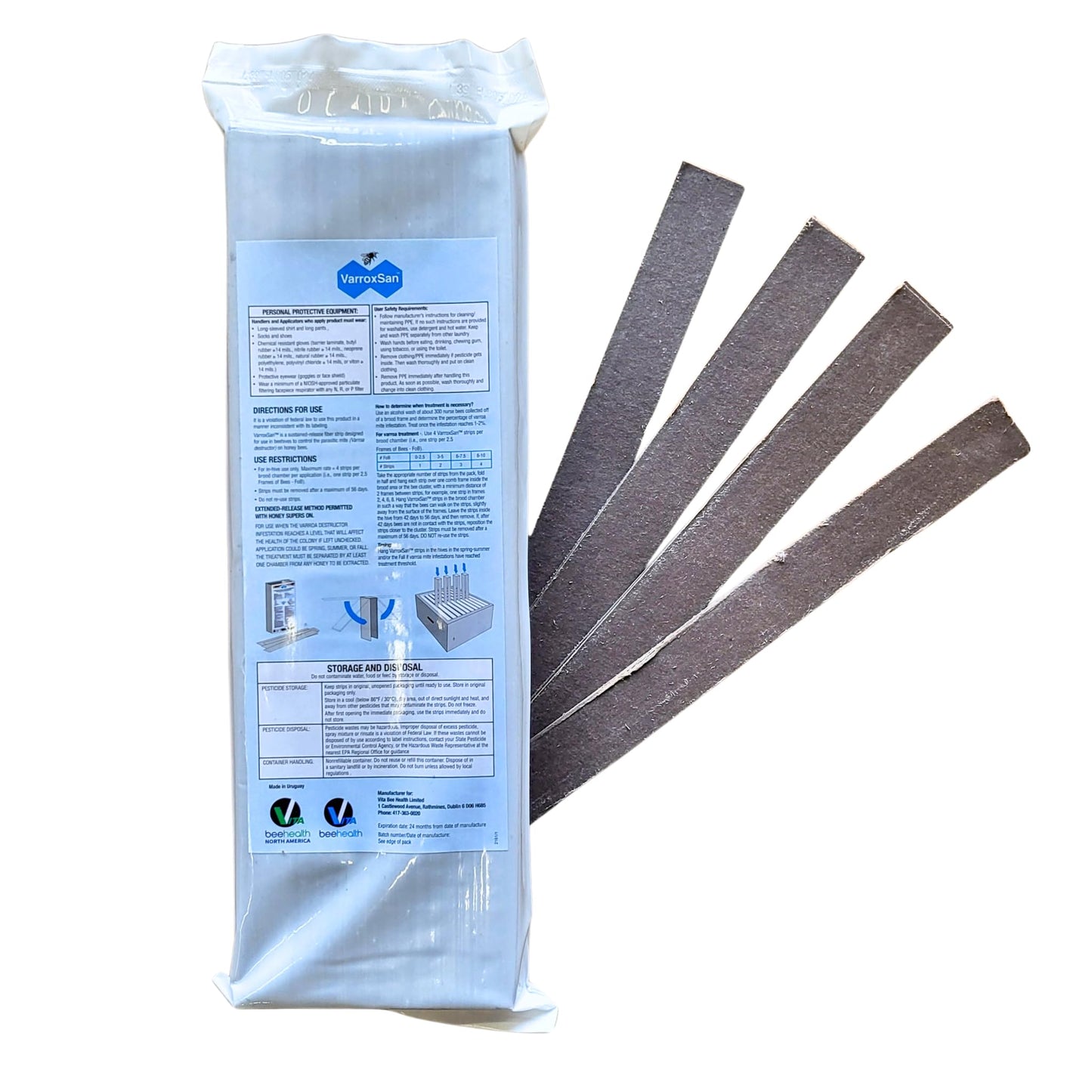 Varroxsan Oxalic Acid Strips - Varroa Mite Treatment for Beehives - Slow-Release Strip for Easy Mite Management - 20 Strips
