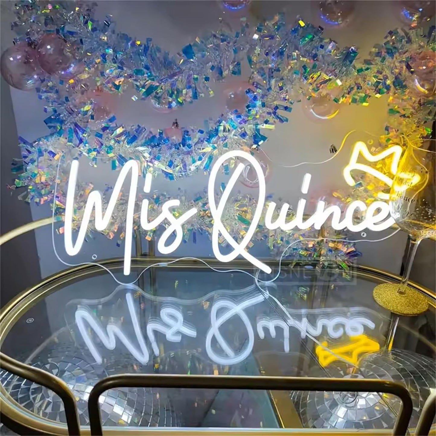 Mis Quince Neon Sign, USB Pink Neon Lights for Wall Decor LED Night Light Signs Birthday Party Bedroom Living Room Christmas Business Decorations Girl Boy Gift