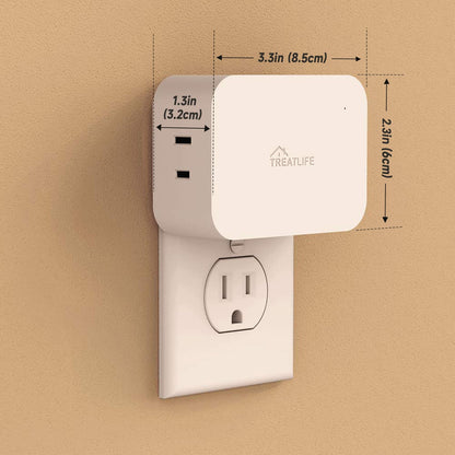TREATLIFE Dimmable Smart Plug 2 Pack, 2.4GHz Smart Plug Works with Alexa, Google Home and SmartThings, for Dimmable LED, CFL, Incandescent and Halogen Lamps, Sunrise and Sunset Simulation, Sleep Aid