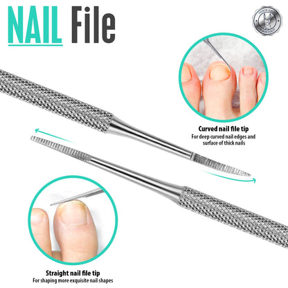 FANDAMEI Ingrown Toenail Removal Kit, Pedicure Tools, Nail Care Kit, Cuticle Trimmer, Nail Cuticle Nippers, Cuticle Kit Stainless Steel, Cuticle Clippers, Cuticle Pushers, Manicure Kit, Pedicure Kit