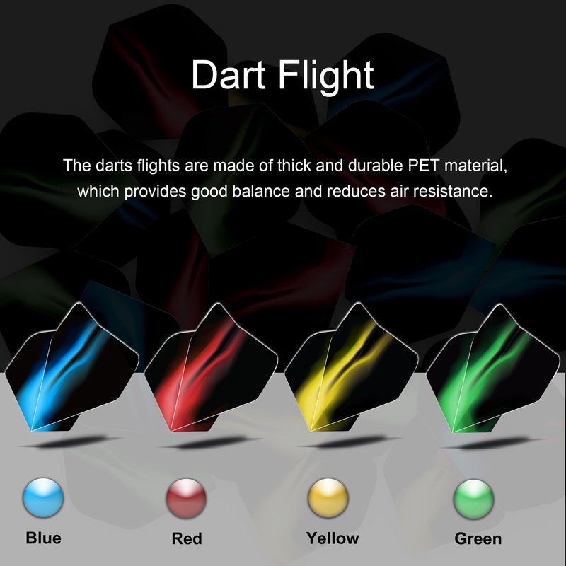 WayArrival 12 Pack Steel Tip Darts, 24g Metal Dart Set with Premium Aluminum Shafts and 4 Style PET Flights, Perfect for Beginners & Darts Enthusiasts, Easy to Use, Accurate & Durable