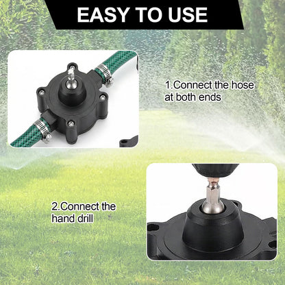 Houlishu Mini Electric Drill Pump, Portable Hand Drill Water Pump, Self Starting Hand Pump, suitable for water gasoline diesel engine oil transfer, easy to install and use
