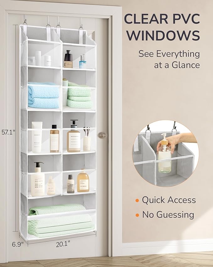ULG Over the Door Organizer, 5-Tier Extra Large Hanging Storage