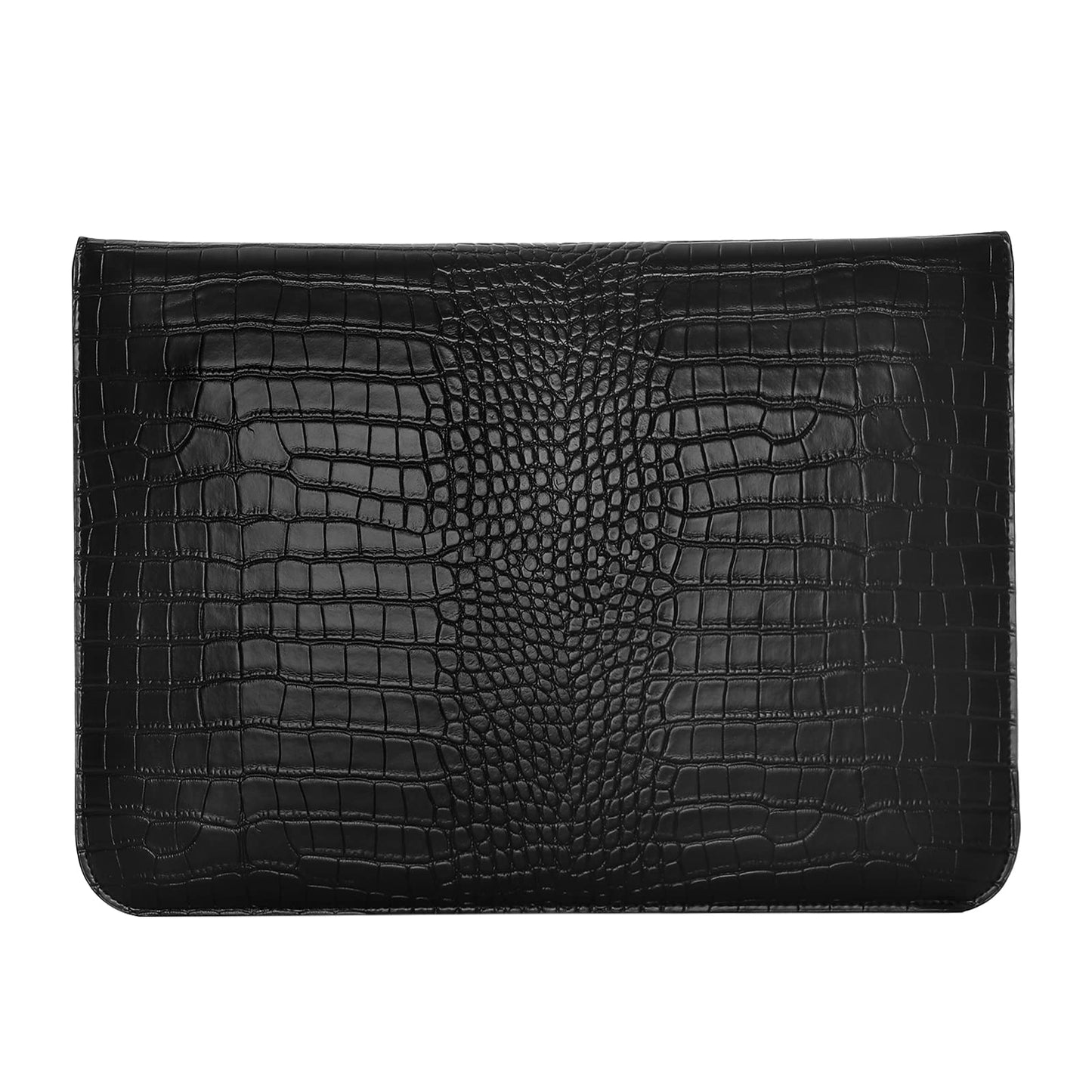MOSISO Laptop Case 13 inch, 13 inch Laptop Sleeve Compatible with MacBook Neo 13 A18 Pro A3404 Air M4 M3 M2 M1 2026-2018 / Pro M2 M1 2026-2016, Crocodile Grain PU Leather Flap Case Bag, Black