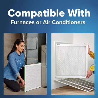 Filtrete 9.5x9.5x1 AC Furnace Air Filter, MERV 8, MPR 700, Tough on Pollen, Easy on Airflow, 3-Month Pleated 1-Inch Electrostatic Air Cleaning Filter, 4-Pack (Actual Size 9.187 x 9.187 x 0.81 in)