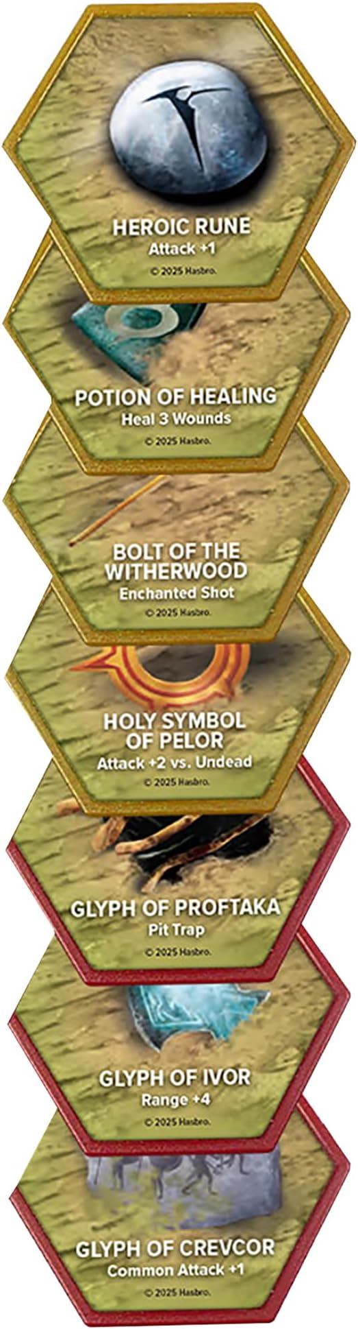 Renegade Game Studios Heroscape Glyph Pack Expansion - 33 Glyphs Miniatures Strategy Game Add-On for Enhanced Tactical Gameplay