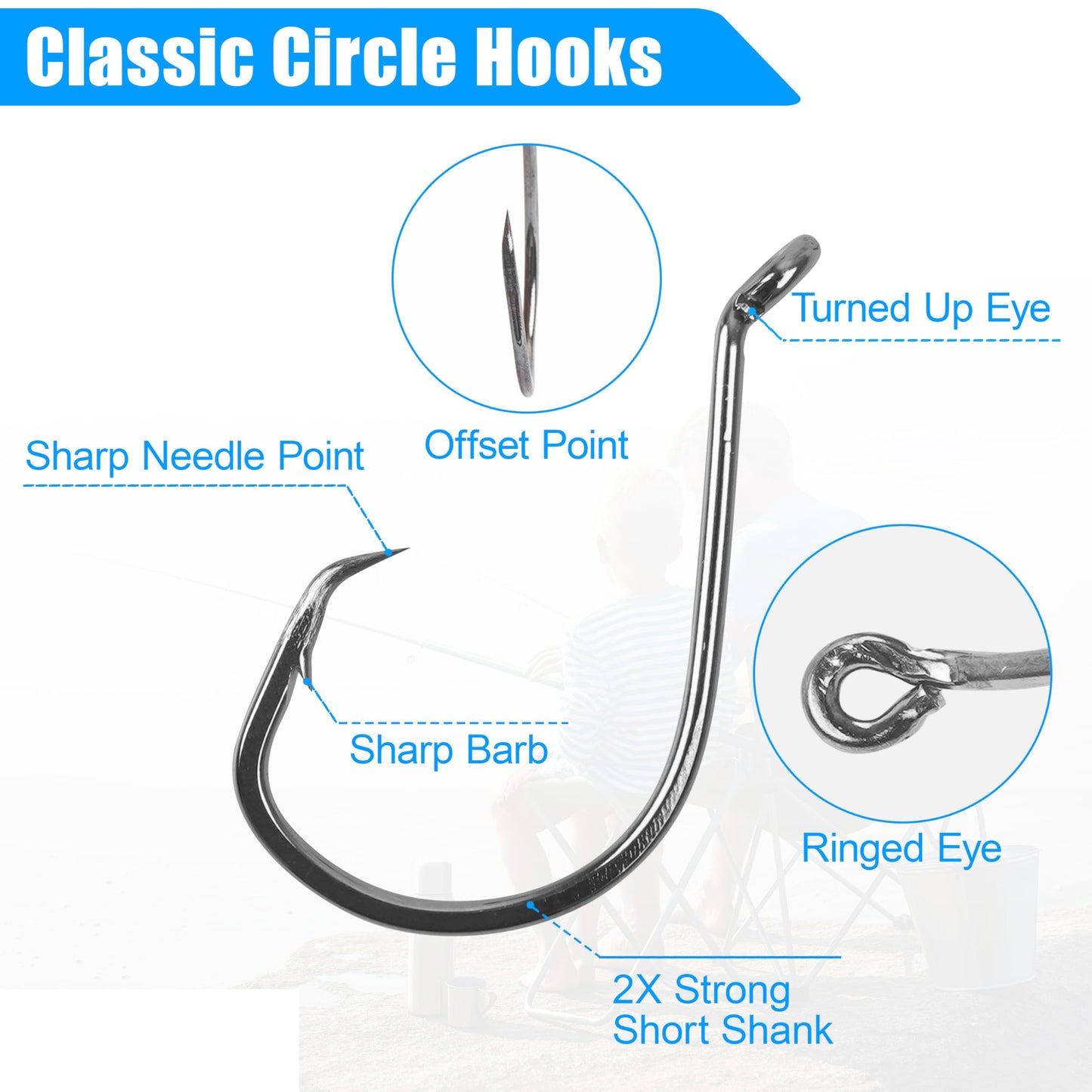 Saltwater Surf Fishing Tackle Kit - Saltwater Surf Fishing Rigs Bottom Rigs Include Fishing Leader Rigs Pyramid Sinkers Bass Casting Sinker Circle Hooks for Striped Bass Red Drum Flounder