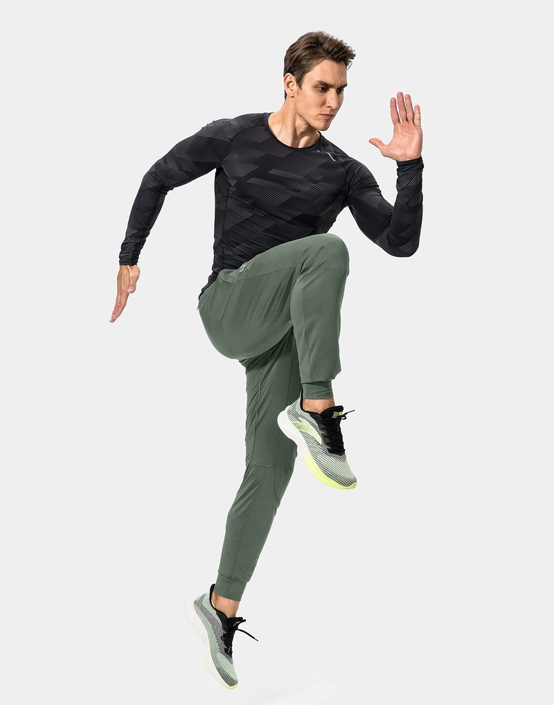 G Gradual Men's Sweatpants with Zipper Pockets Athletic Pants Traning Track Pants Joggers for Men Soccer, Running, Workout(Sage Green,S)