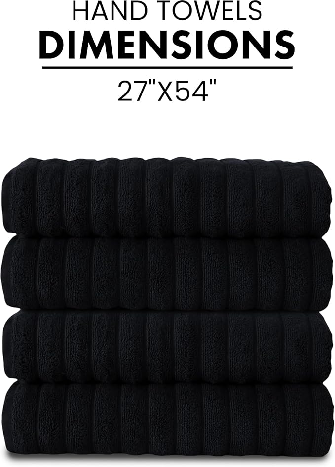 Classic Turkish Towels CTT Premium 4 Pack Bath Towels Set, Made