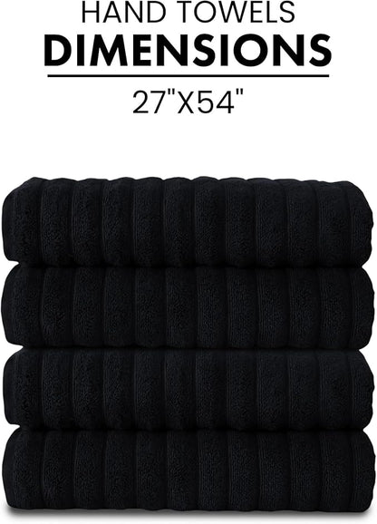 Classic Turkish Towels CTT Premium 4 Pack Bath Towels Set, Made