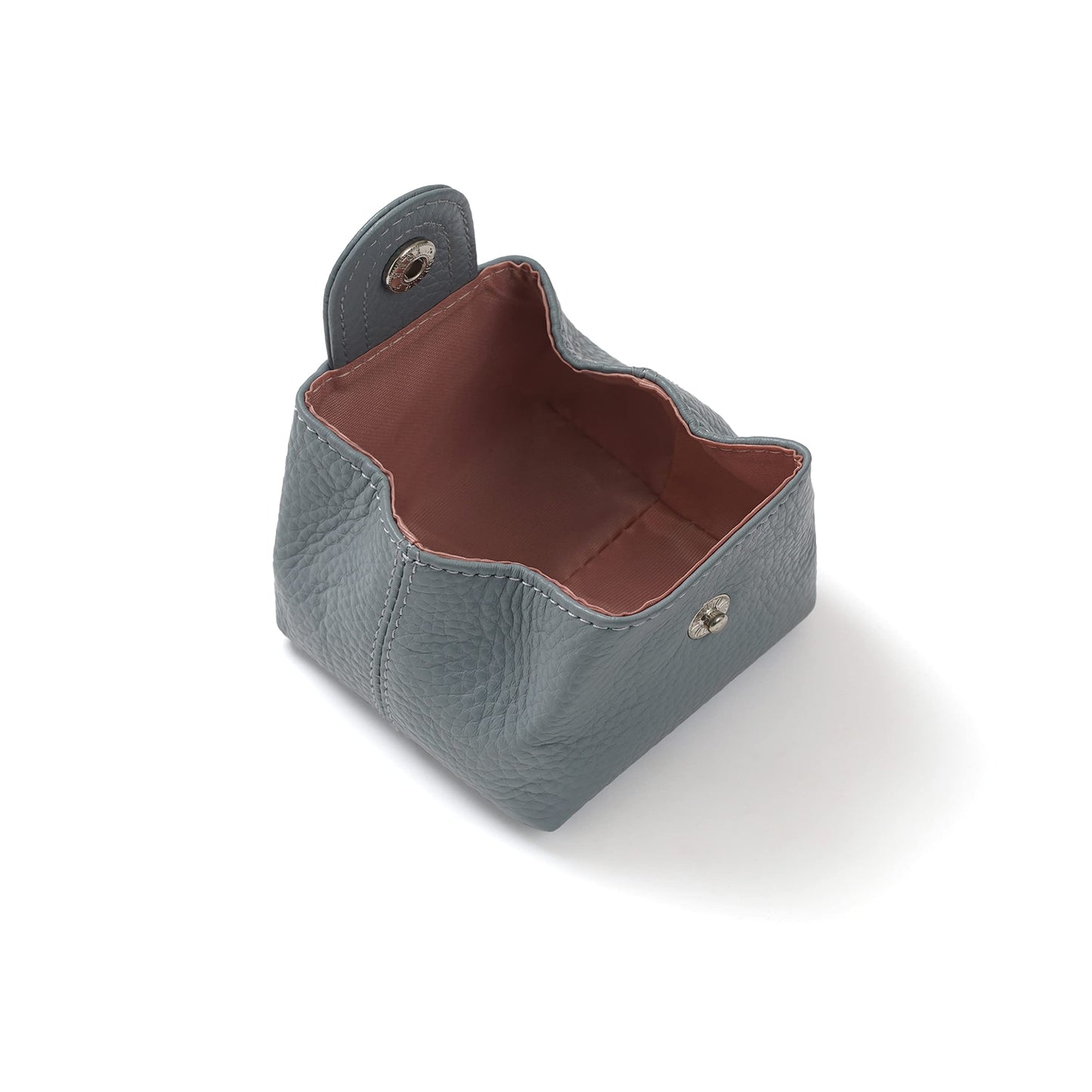 Cockatoo Genuine Leather Coin Pouch Change Holder, Mini Snap Pocket Wallet for Men Women (Ercu, Small)