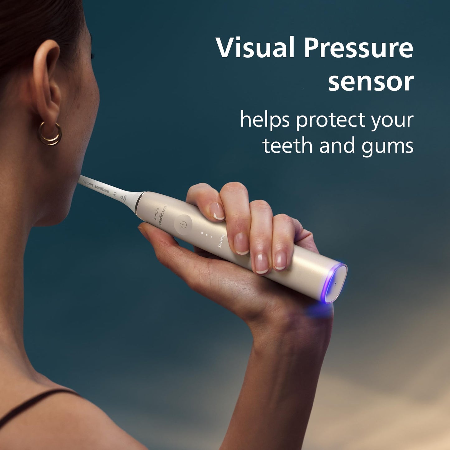 Philips Sonicare DiamondClean 9900 Prestige Electric Toothbrush - with SenseIQ Technology and Advanced AI App, 5 Brushing Modes, 3 Intensity Levels, Charging Travel Case,Midnight Blue, Model HX9990/12