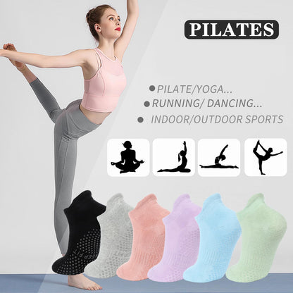 Grip Pilates Socks Non Slip Athletic Yoga Socks with Grips for Women Grippy socks for Hospital Workout Barre