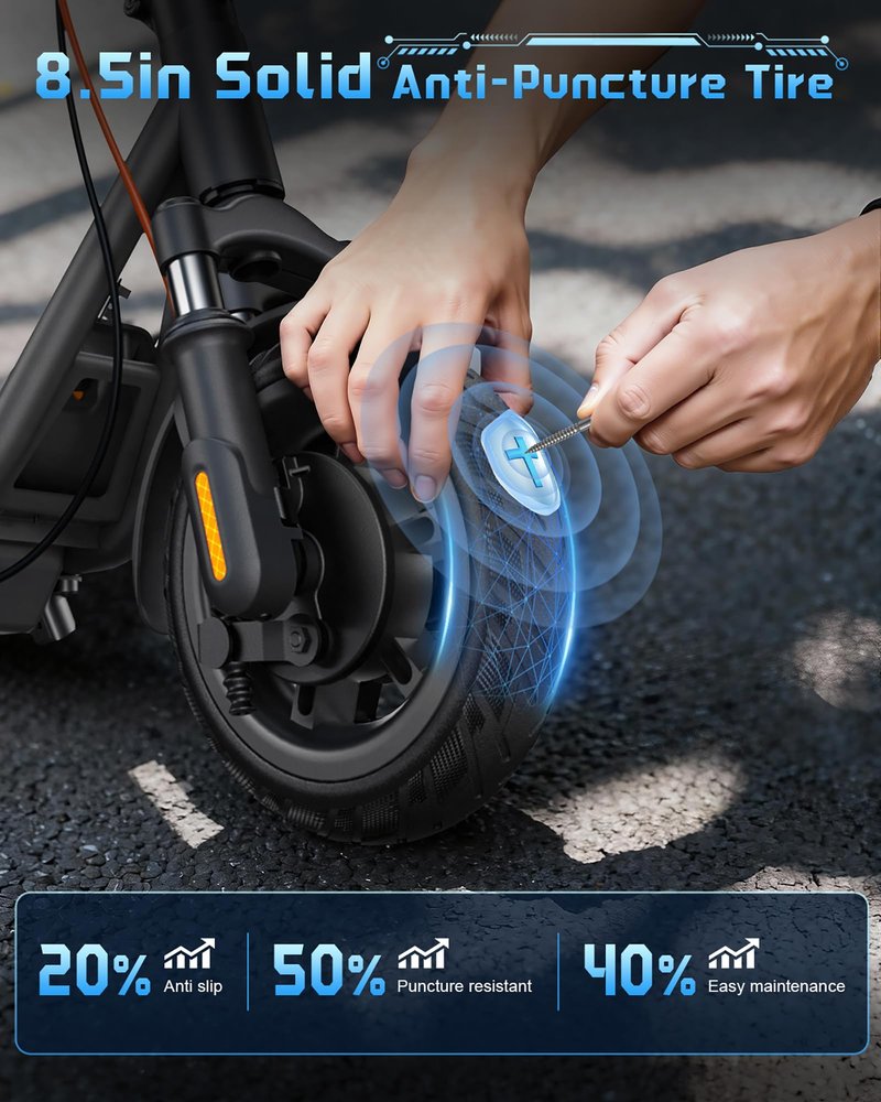 Electric Scooter, 300W Scooter with Suspension,15.5MPH,11miles Range,7500mah Battery,Comfortable Riding, Widened Deck