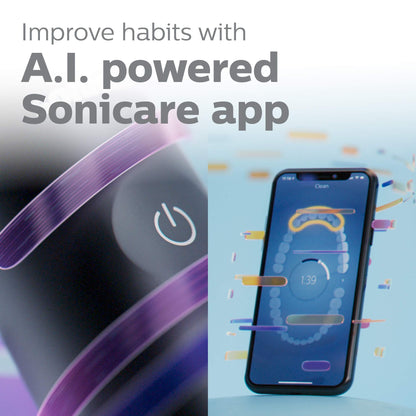 Philips Sonicare DiamondClean 9900 Prestige Electric Toothbrush - with SenseIQ Technology and Advanced AI App, 5 Brushing Modes, 3 Intensity Levels, Charging Travel Case,Midnight Blue, Model HX9990/12