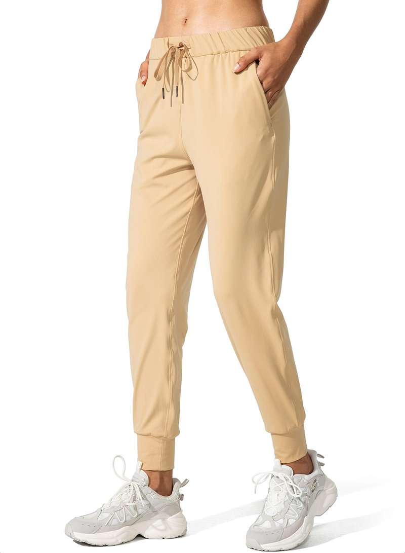 SANTINY Women's Joggers Pants Pockets Drawstring Running Sweatpants for Women Lounge Workout Jogging(Beech Wood_XS)