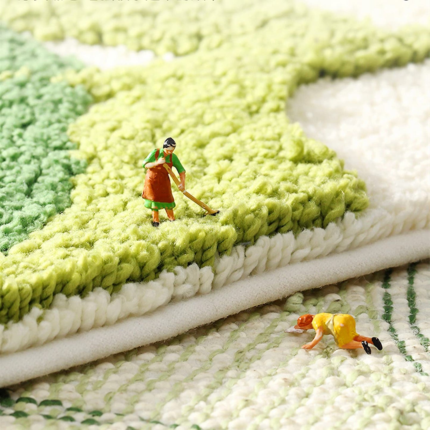 UKELER Soft Shag Rug for Girls Cute Moss Home Decor Non Slip Washable Area Runner Rugs for Bedroom Bedside Laundry Room Playroom 59''x31.5''