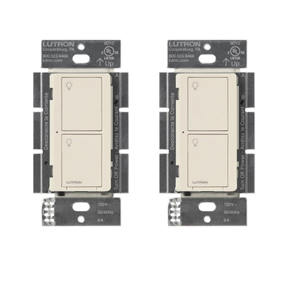 Lutron Caseta Original Smart Light Switch (Lutron Smart Hub Required), for Home, LED Lights, and Fans, 6 Amp, Single-Pole/3-Way, Neutral Required, PD-6ANS-WH, White