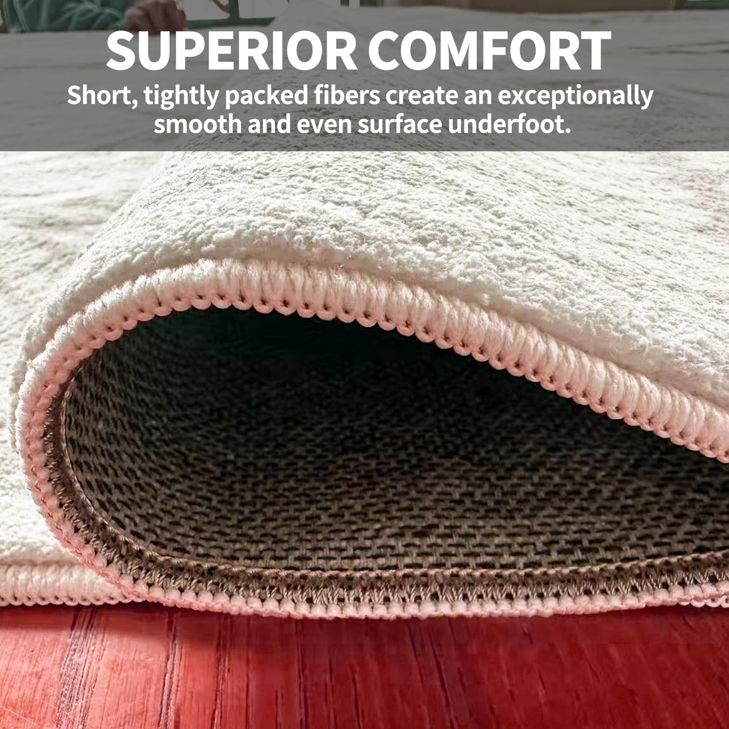 RICKY SERRA 5x7 Area Rug, Machine Washable Living Room Rug - Non-Slip Low Pile Accent Rug for Bedroom, Pet Friendly, Modern Vintage Geometric Design