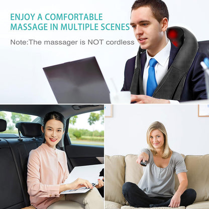 AERLANG Fathers Day Dad Gifts Neck Massger,Shiatsu Neck and Back Massager with Heating Neck and Shoulder Massager Deep Kneading Pillow for Massage Home Office Car Use Gifts for Women Men Dad Mom