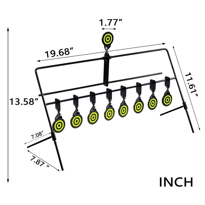KNINE OUTDOORS 8 Targets Air Gun Pellet BB Gun Resetting Target, Rated for .22 .177 Caliber