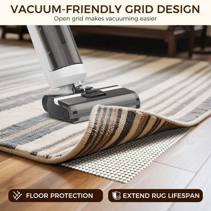 BAGAIL BASICS 2 x 3 FT Rug Pad Gripper for Hardwood Floors, Non Slip Rug Pads for Area Rugs, Extra Thick Under Rug Padding, Protect Your Rugs & Floors
