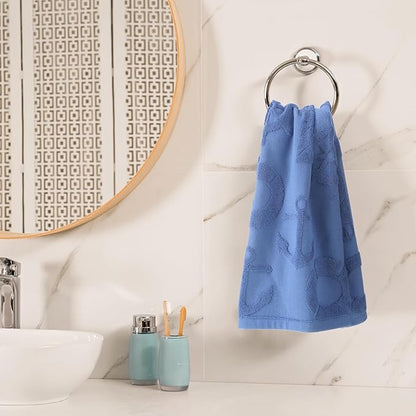 2 Pcs Nautical Hand Towels for Bathroom Navy Blue Nautical Beach Bathroom Hand