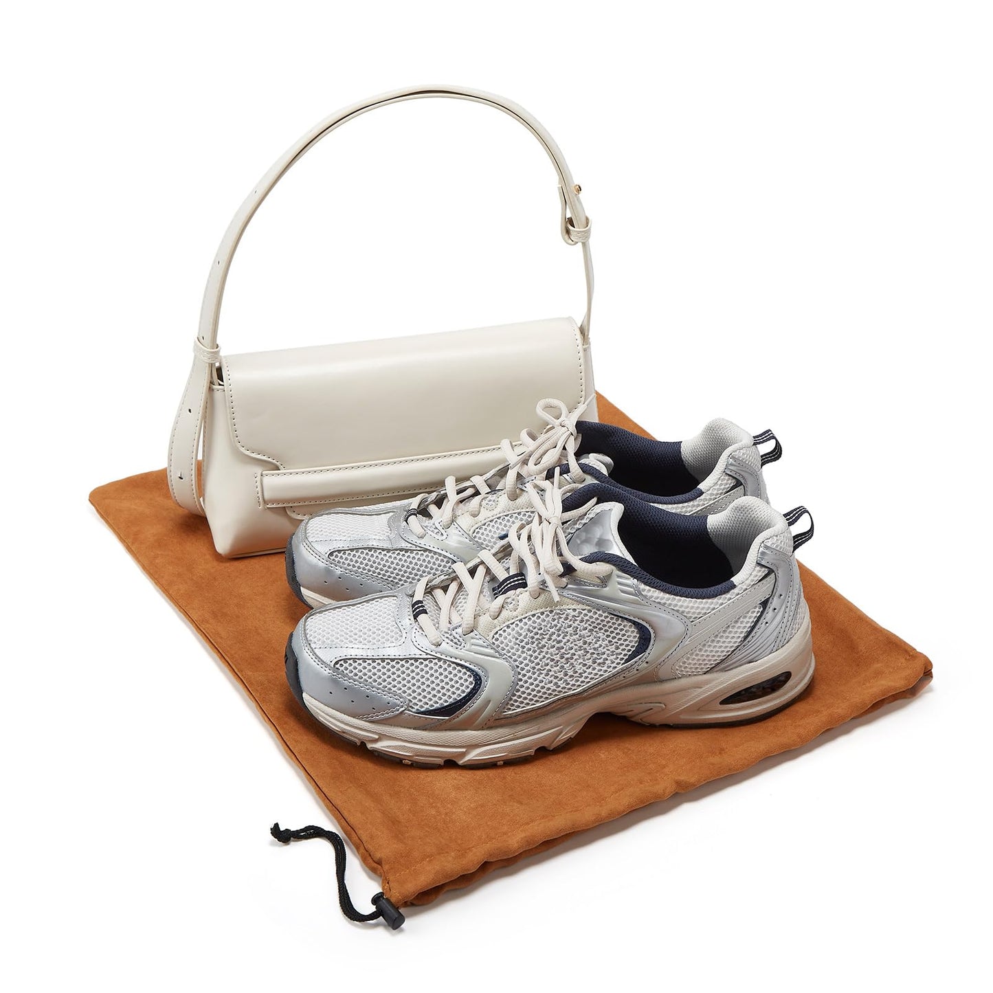 LAKE OF FIRE 4-Piece Travel Shoe Bags for Packing, 17.7" x 13.8" Dustproof Shoe Bags with Drawstring Closure,Washable & Reusable(Brown)