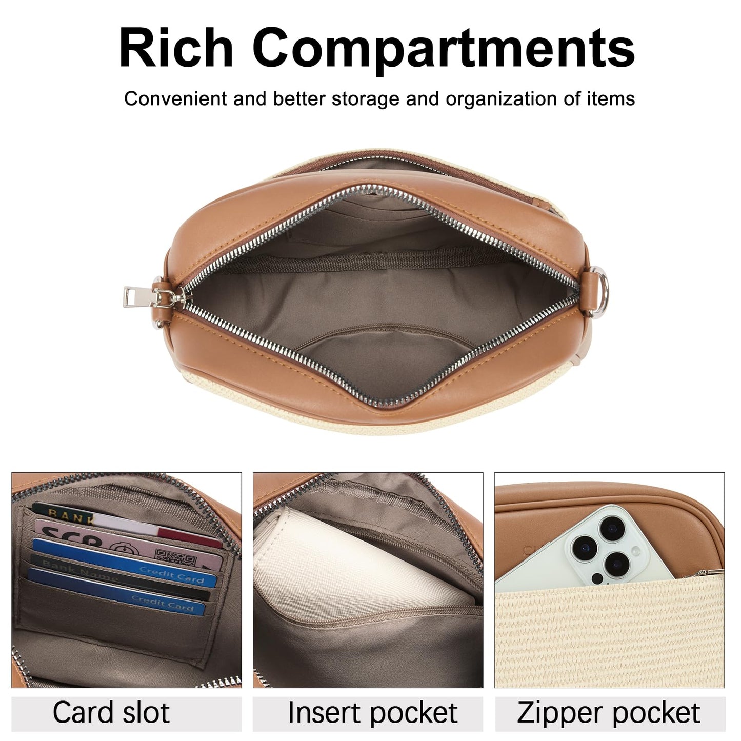 CLUCI Crossbody Bags for Women Trendy, Vegan Leather Shoulder Handbags，Purses for Women with Adjustable Wide Strap