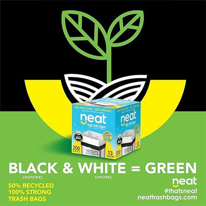 Neat Tall Kitchen 13 Gallon Drawstring Trash Bags