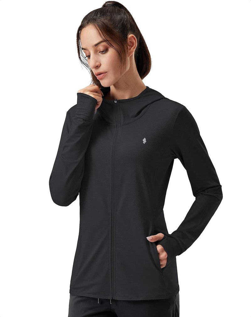 Soothfeel Women's UPF 50+ Sun Protection Hoodie - Lightweight Long Sleeve Jacket for Hiking | Outdoor Pocket Design