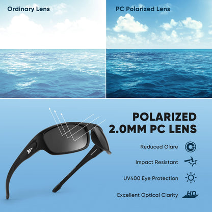 KastKing Ellijay Bifocal Polarized Sunglasses, Bi-Focal x1.5 x2.0 x2.5 Magnifications, Wrap Sport Reader Sunglasses