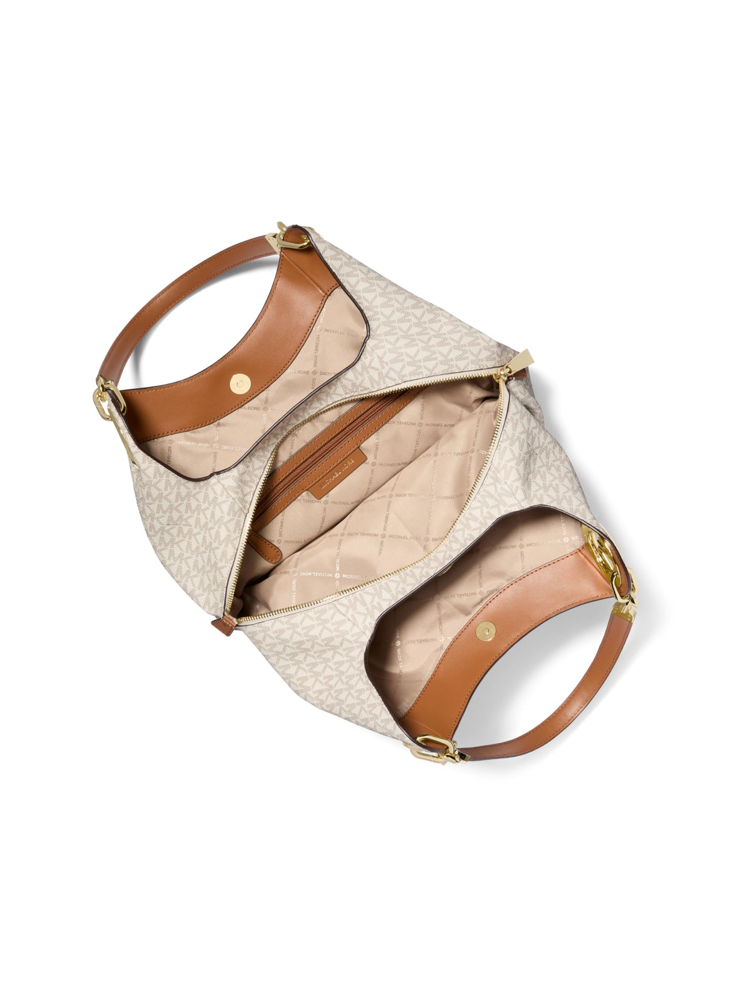 Michael Kors Lillie Large Chain Shoulder Bag, Vanilla/Acorn