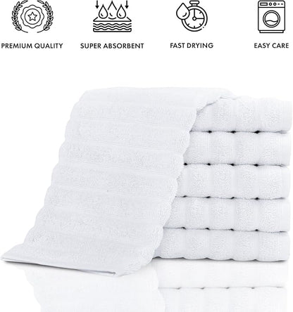 Classic Turkish Towels CTT Luxurious 100% Turkish Cotton Washcloths 6 Pack