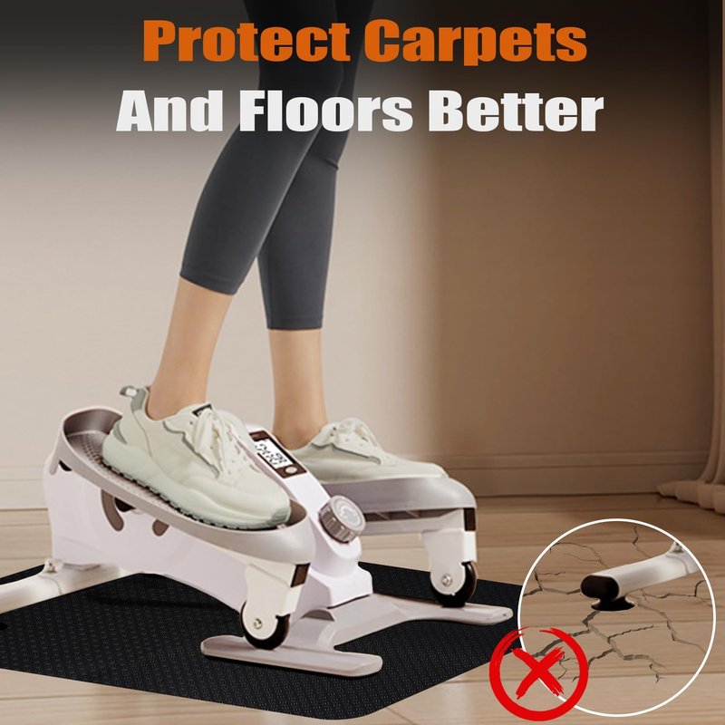 Double-Sided Non-Slip Workout Mat - 23.6" x 17" for Elliptical & Pedal Exercisers | Stability & Floor Protection