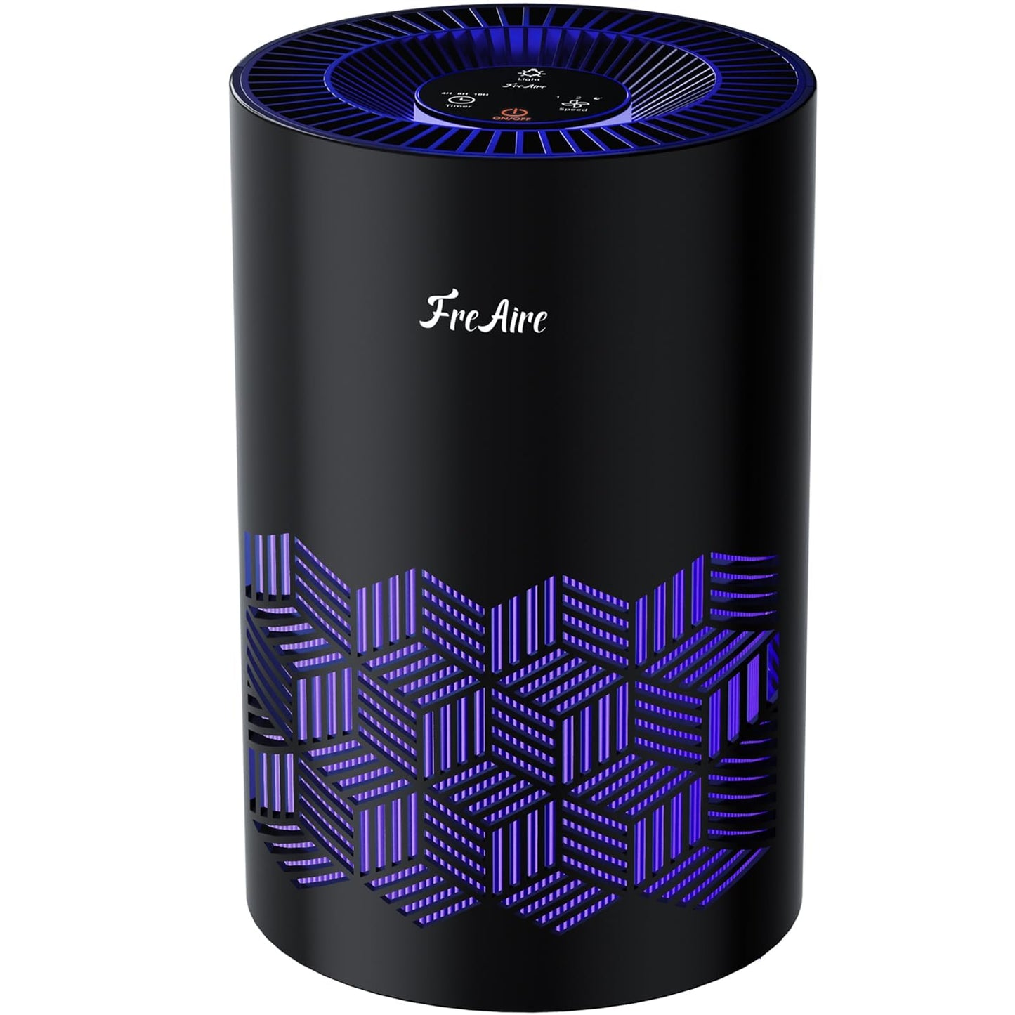FreAire Air Purifiers for Bedroom Covers Up to 1086 Ft², Air Purifiers for Home, HEPA Air Purifier with Lights, Air Purifier Removes Dust Smoke Pollen Dander Smell, for Home/Pets/Bedroom (Black)