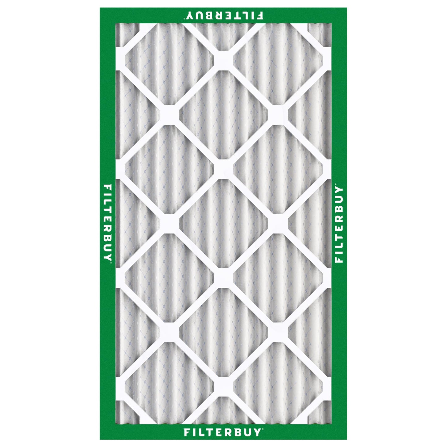 Filterbuy 14x30x2 Air Filter MERV 8 Essential Dust & Allergy Defense (6-Pack), Electrostatic Pleated HVAC AC Furnace Filters Replacement, Made in USA (Actual Size: 13.50 x 29.50 x 1.75)