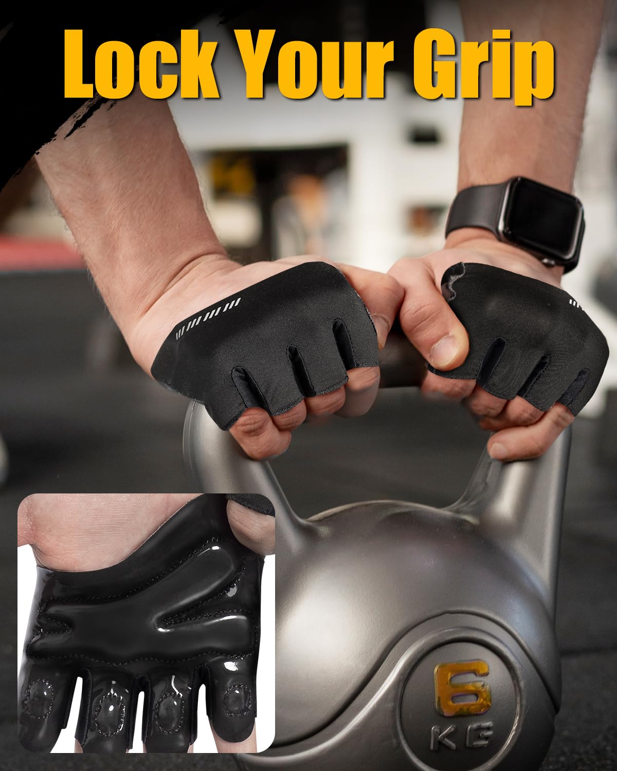 RIGWARL Barehand Workout Gym Gloves Men Women, Minimal Weight Lifting Gloves with Grip Pad & Targeted Palm Protection, Breathable for Exercise Weightlifting Rowing Training Fitness Crossfit WODs
