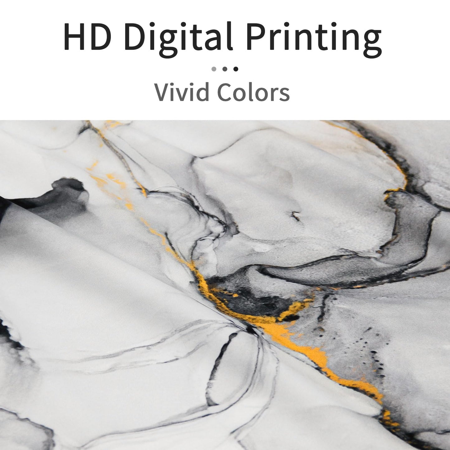 Gibelle Grey Marble Shower Curtain,Bath Mat Rug 20"x32", Grey